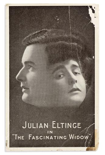 JULIAN ELTINGE (1881-1941) Group of 3 postcards depicting the famed female impersonator.